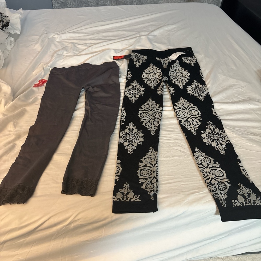 Two pair of women’s leggings, size small, brand new